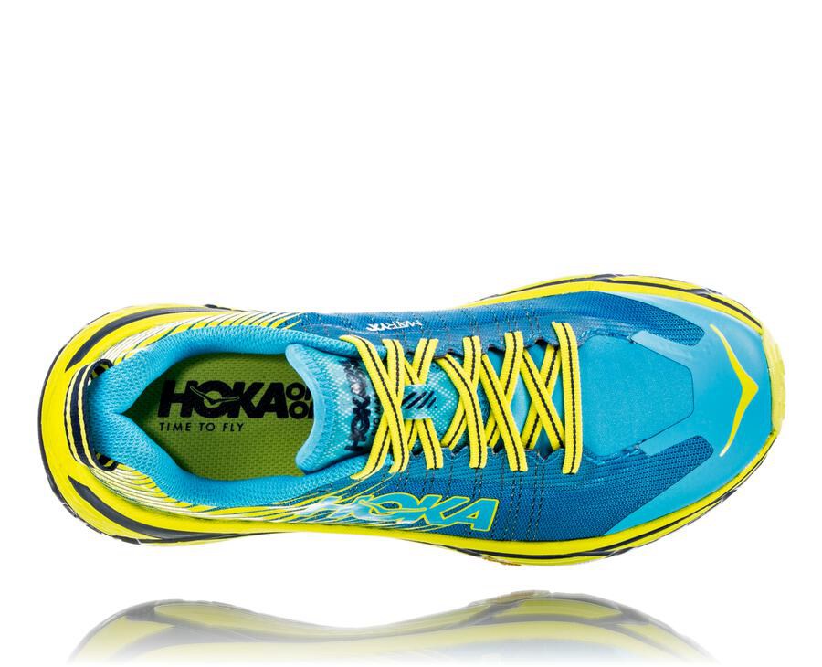 Hoka One One Trailsko Dame - Evo Mafate 2 - Blå/Grøn - 569041HPO